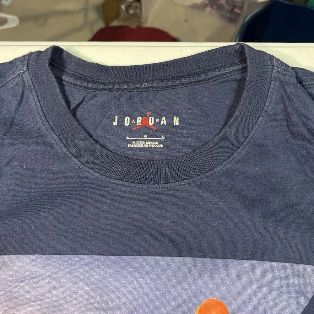 Air Jordan‎ Large Photo T-Shirt Jumpman Michael Jordan Navy Men's Large EUC